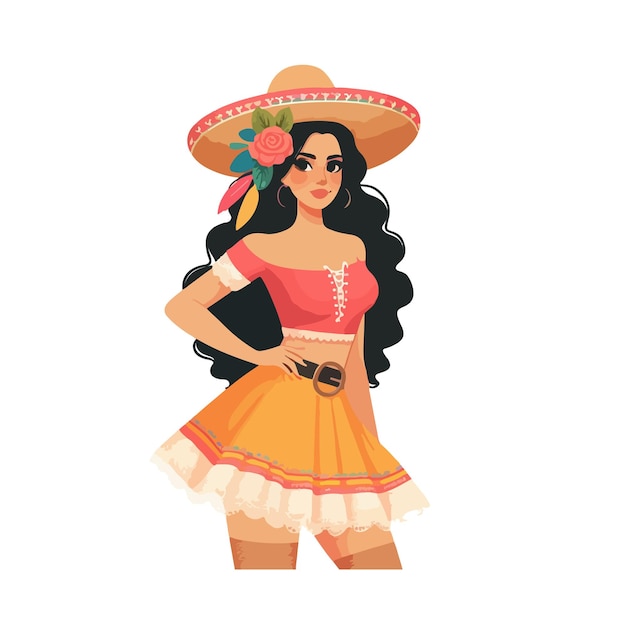 Vector latino woman ai generated image