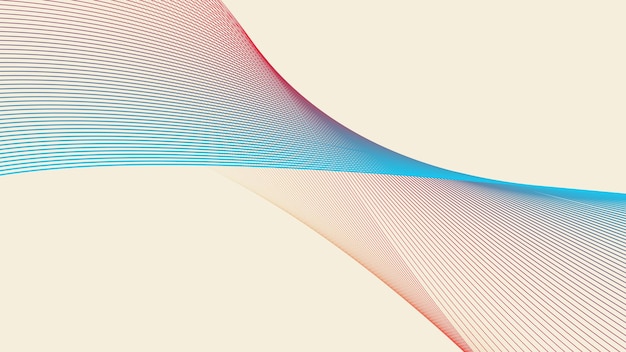 Latte cósmico amarillo con rayas curvas coloridas línea fondo abstracto