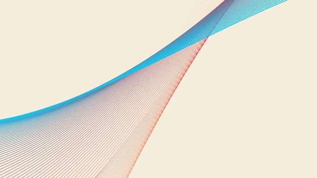 Latte cósmico amarillo con rayas curvas coloridas línea fondo abstracto