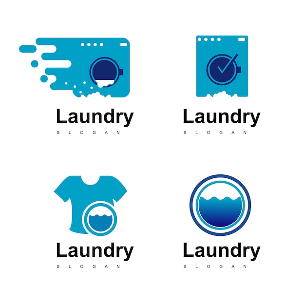 Laundry Logo Design Vector