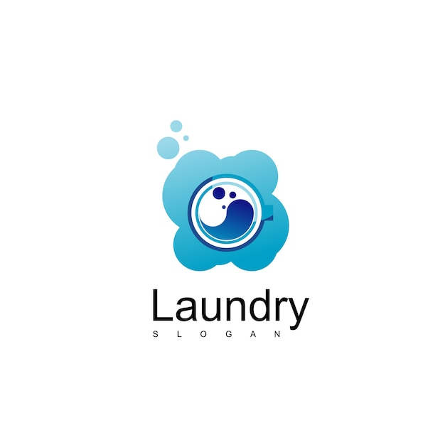 Laundry Logo Design Vector