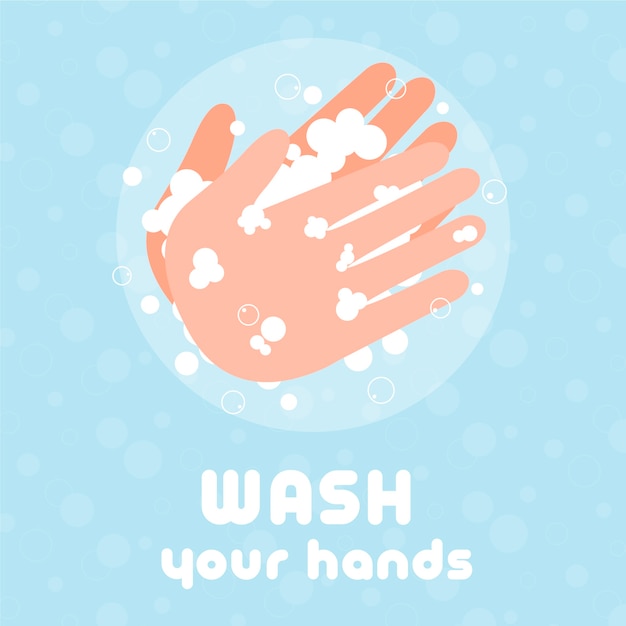 Vector lava tus manos