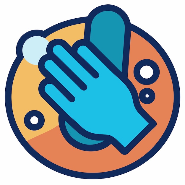 Lavado de manos Ilustración de icono vectorial Gente manos lavadas dibujos animados Salud y concepto de icono médico Estilo de dibujos ilustrados plano aislado adecuado para página de aterrizaje web Banner Flyer Sticker Card