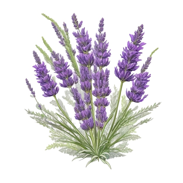 lavanda aislada en borde blanco