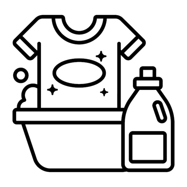 lavandería Diseño de conceptos modernos Concepto de ilustración vectorial de calidad premium Símbolo vectorial