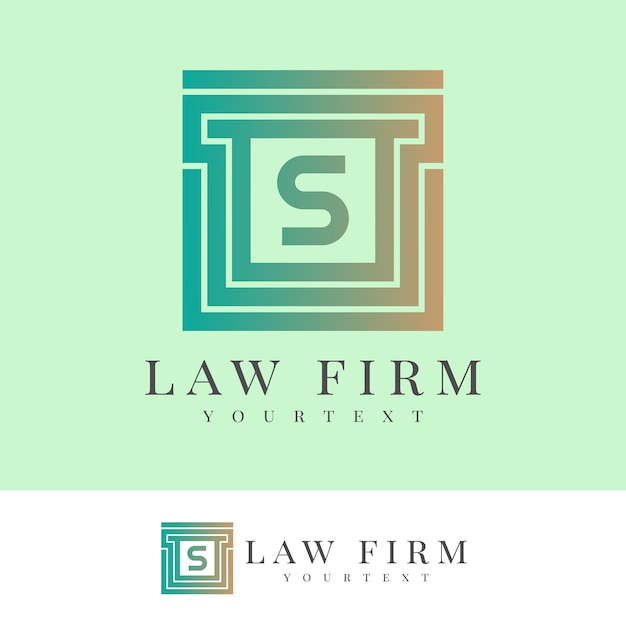 Law firm initial letter s logo diseño