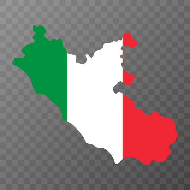 Lazio Mapa Región de Italia Ilustración vectorial