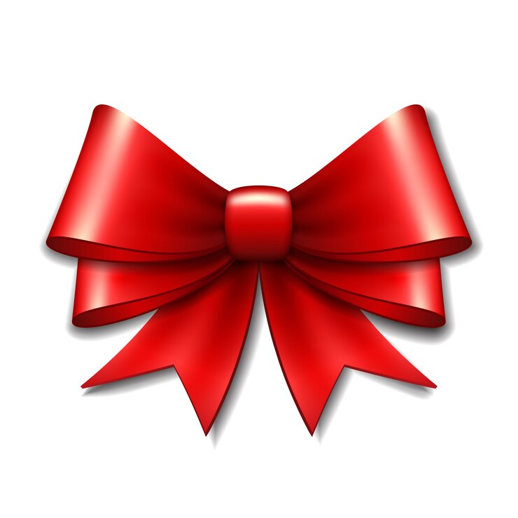 Vector lazo de regalo rojo