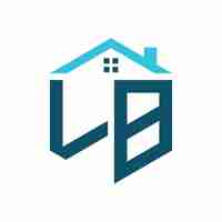 Vector lb house logo design template letter lb logo para la construcción de bienes raíces o cualquier negocio relacionado con la casa