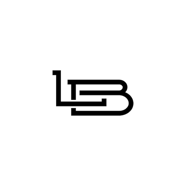 LB monograma logotipo diseño carta texto nombre símbolo monocromo logotipo alfabeto carácter simple logotipo