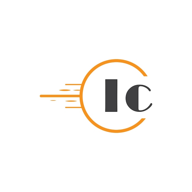 lc logotipo inicial de monograma con diseño de estilo de círculo