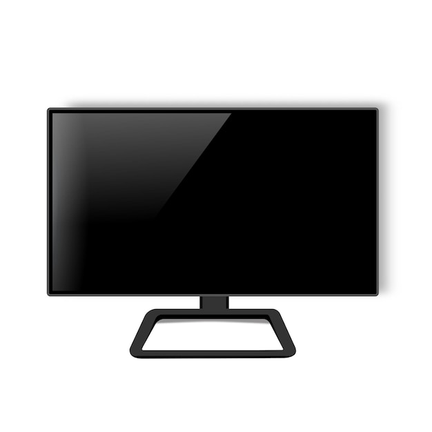 LCD TV con monitor vector Vector 3D diseño realista