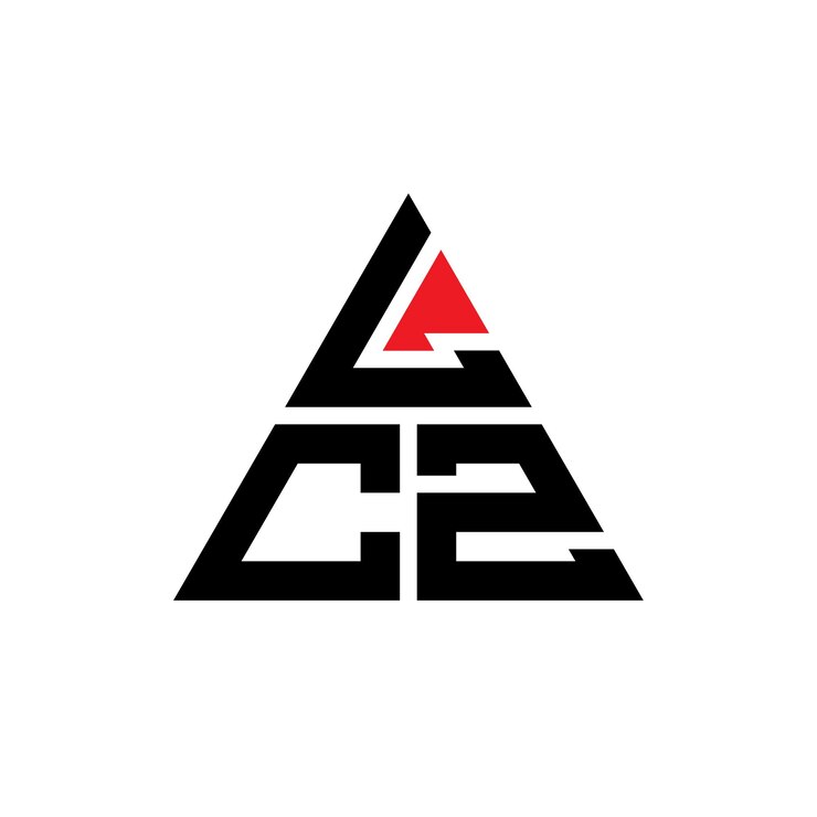 Vector lcz triángulo letra diseño de logotipo con forma de triángulo lcz logotipo triángulo diseño monograma lcz triangle vector logotipo plantilla con color rojo logotipo triangular lcz sencillo elegante y lujoso