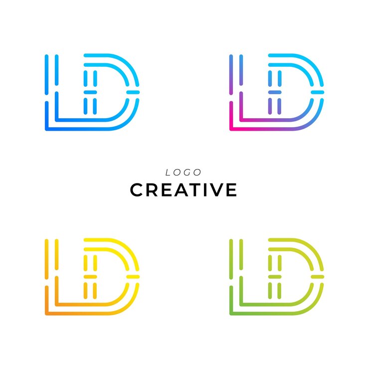 Vector ld creative latter diseño de logotipo diseño de logotipo diseño creativo logotipo de marca de la compañía logotipo
