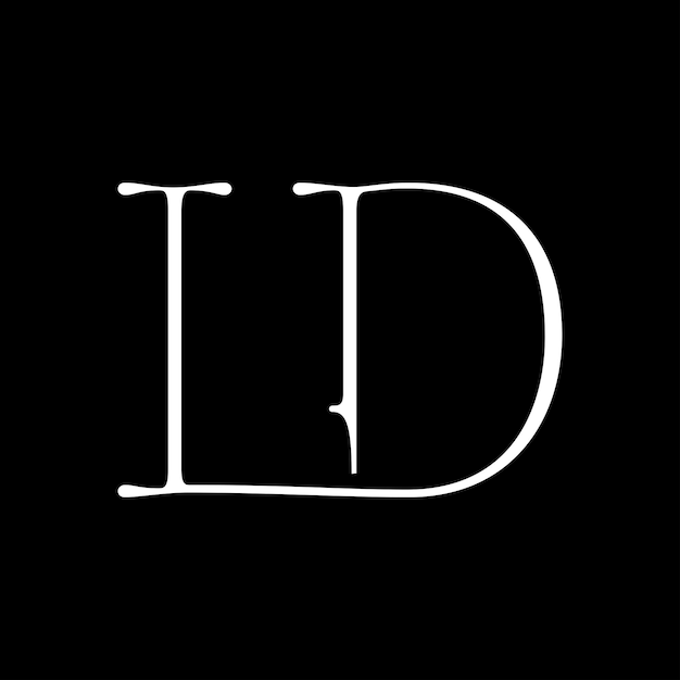 Ld diseño del logotipo símbolo vector resumen monograma letra inicial