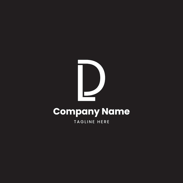 LD letra logotipo LD letra monograma LD iniciales letra