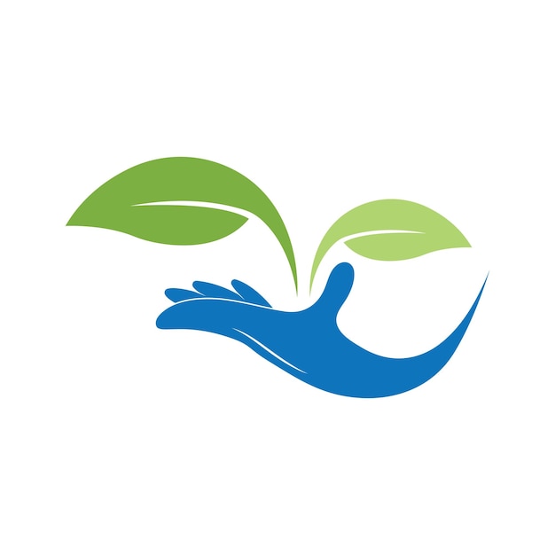 Leaf Care logo design vector Icono Símbolo Plantilla Ilustración