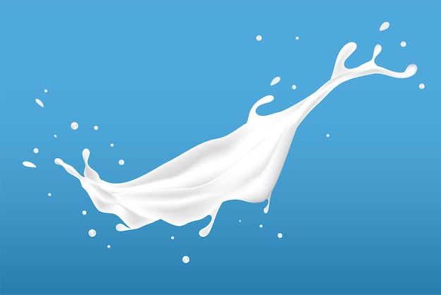 leche salpicada elementos adicionales del diseño de la leche