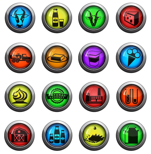 Leche. simplemente símbolo de iconos web en eps 10