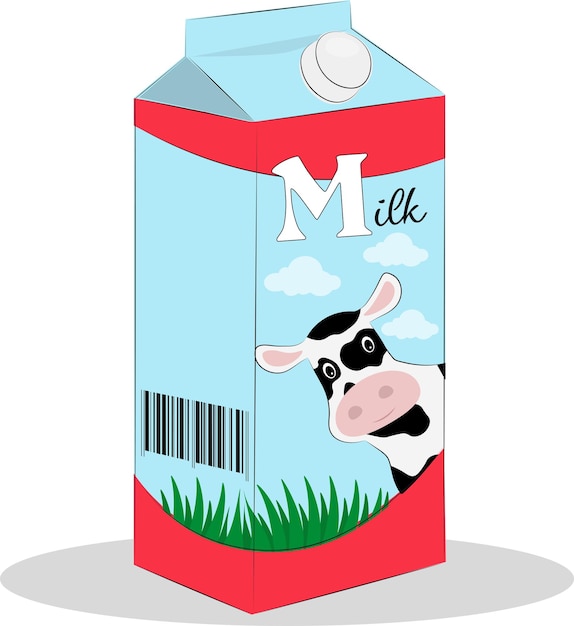 Vector leche de vaca