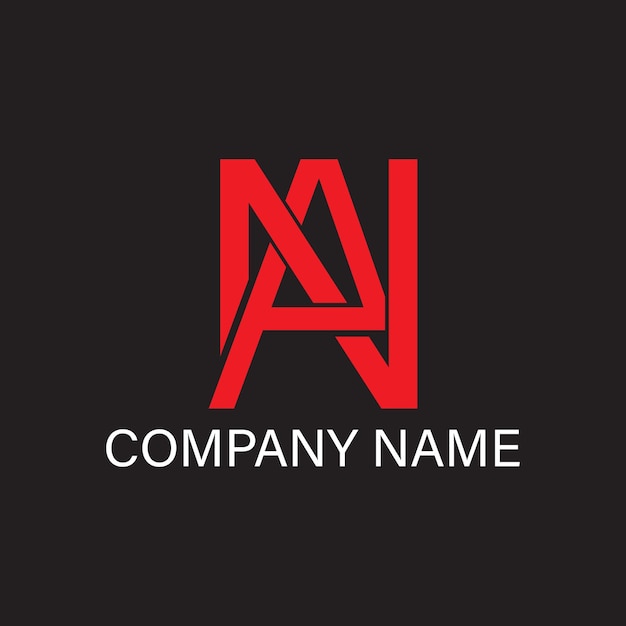 leer el icono del diseño del logotipo de la letra NA con fondo negro Plantilla creativa para el archivo vectorial de la empresa