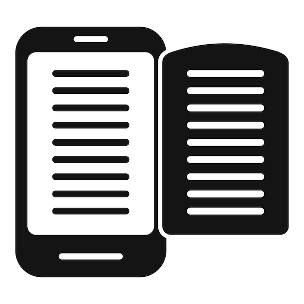 Leer libro en línea icono vector simple Leer guía de persona