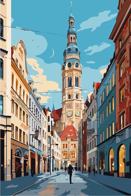 Leipzig en el arte vectorial