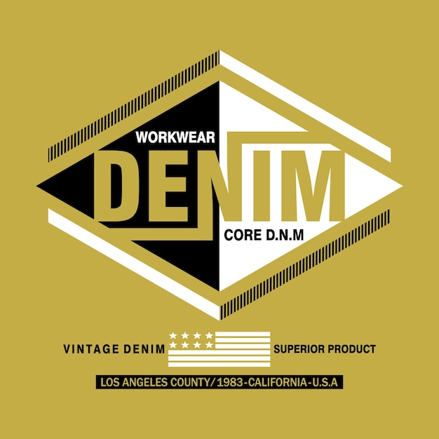 lema denim tee tipografía diseño gráfico para imprimir camiseta vector ilustración arte