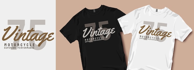 Vector lema de diseños de camiseta de motocicleta vintage