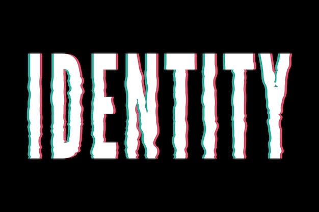 Lema IDENTIDAD frase gráfica Imprimir Caligrafía de letras de moda