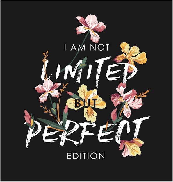 lema de la tipografía con la ilustración de la flor