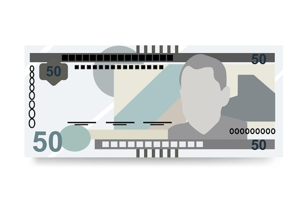 Lempira hondureña Vector Illustration Honduras money set bundle billetes Papel moneda 50 HNL