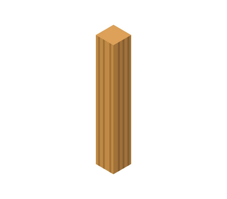 Vector leña isométrica