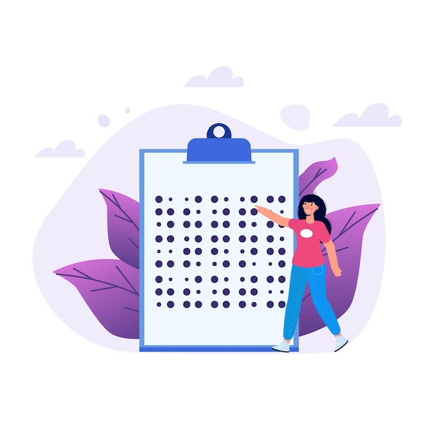 Lenguaje braille Lectura concepto de texto en Braille. Ilustración vectorial.