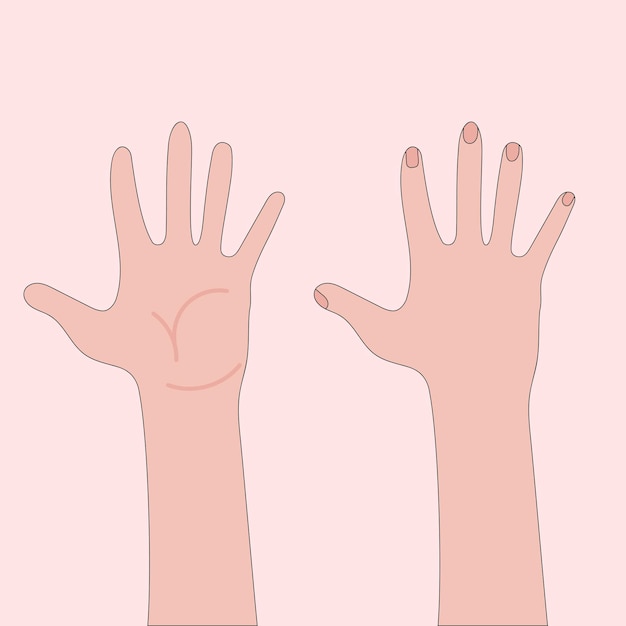 Vector lenguaje corporal de la mano en vector