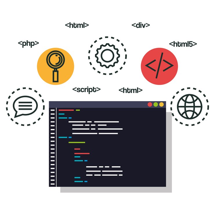 Vector los lenguajes de programación establecen iconos