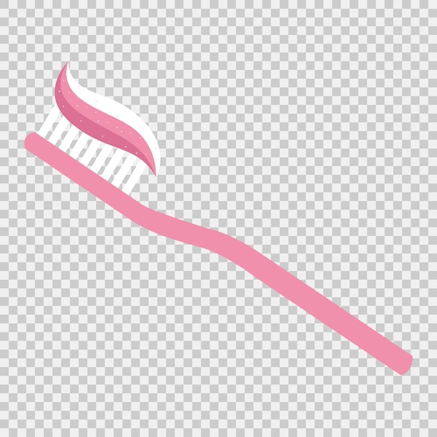 Vector lente de dientes rosado con icono de pasta de dientes