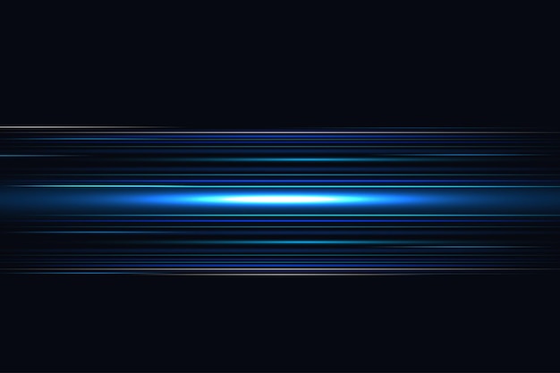 Lente flare líneas azules efecto de velocidad azul