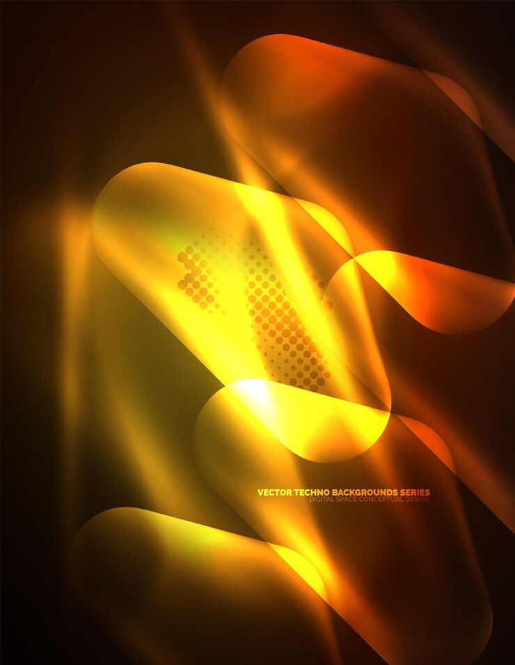 Vector lentes iluminadas bengalas color brillante fondo techno vector hitech fondo abstracto estilo hud