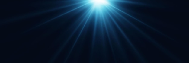 Las lentes parpadean y la luz brilla La luz de los rayos y las estrellas