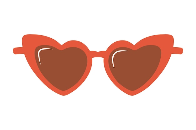 Lentes de sol de corazón vintage estilo de dibujos animados de moda retro groovy
