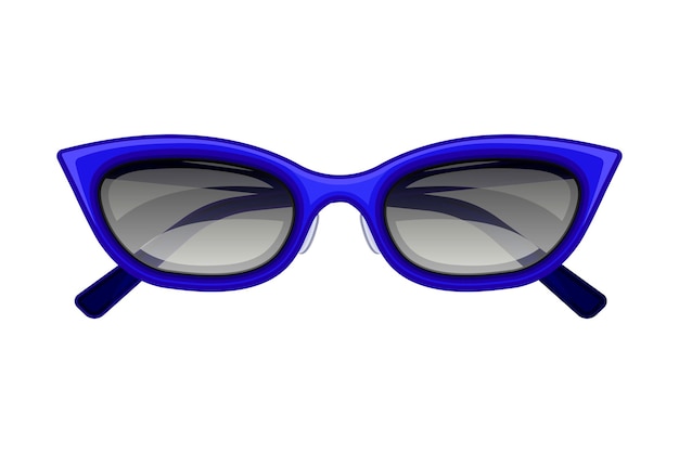 Lentes de sol o gafas de sol con borde en forma de cuerno como ilustración vectorial de gafas de protección