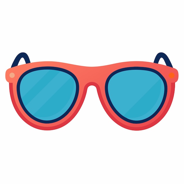 Lentes de sol Vector Line Art en fondo blanco Color Ilustración amp Diseño de íconos