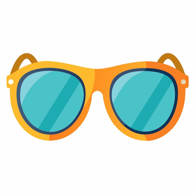 Lentes de sol Vector Line Art en fondo blanco Color Ilustración amp Diseño de íconos