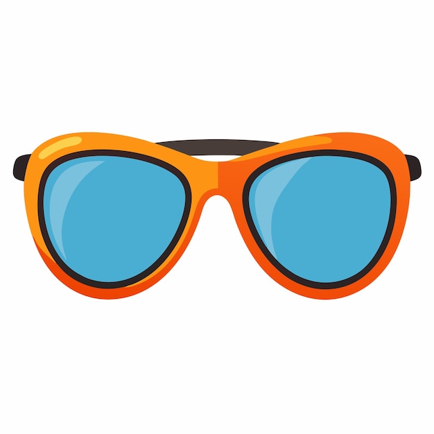 Lentes de sol Vector Line Art en fondo blanco Color Ilustración amp Diseño de íconos