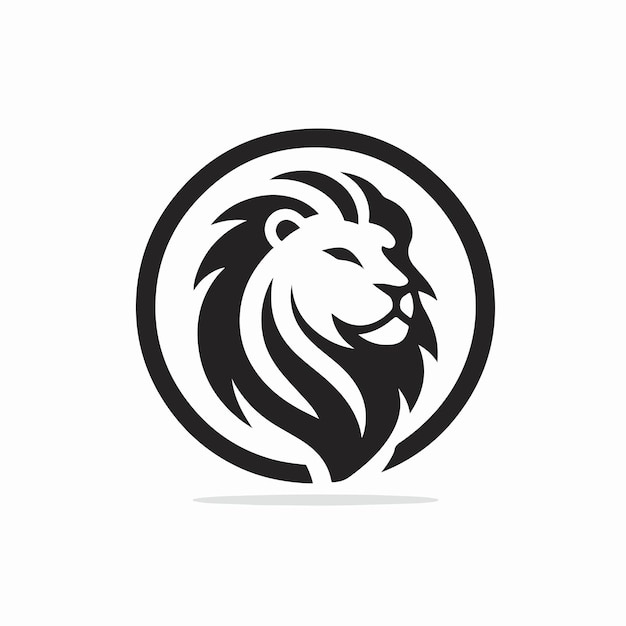 León cabeza logo icono León cara vector ilustración
