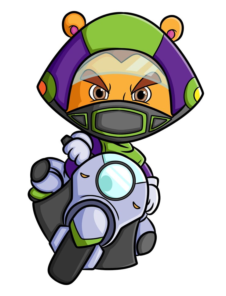 Vector el león corredor está haciendo la carrera en el circuito.