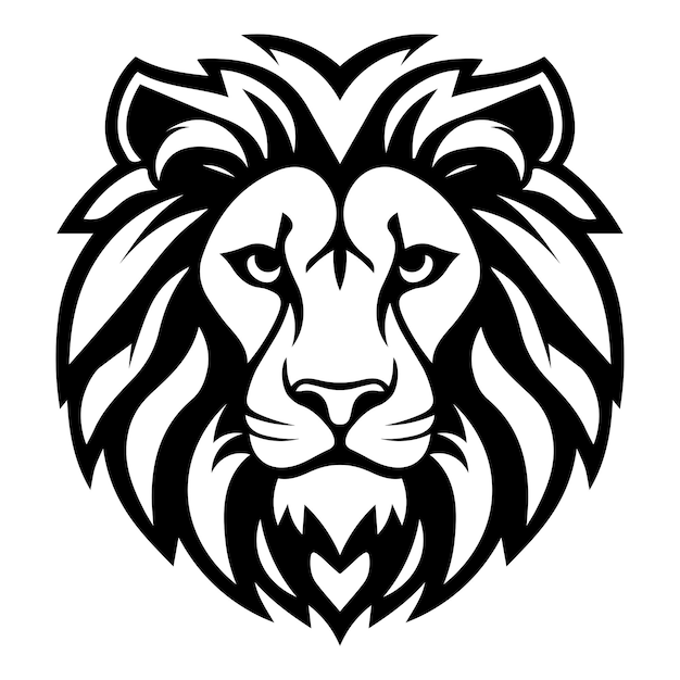 el león feroz ilustración vectorial icónica del logotipo