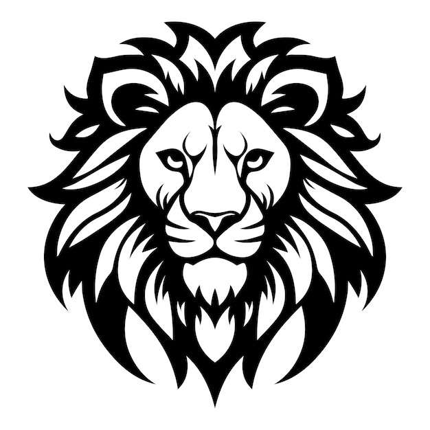 el león feroz ilustración vectorial icónica del logotipo