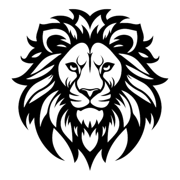 El león feroz ilustración vectorial icónica del logotipo